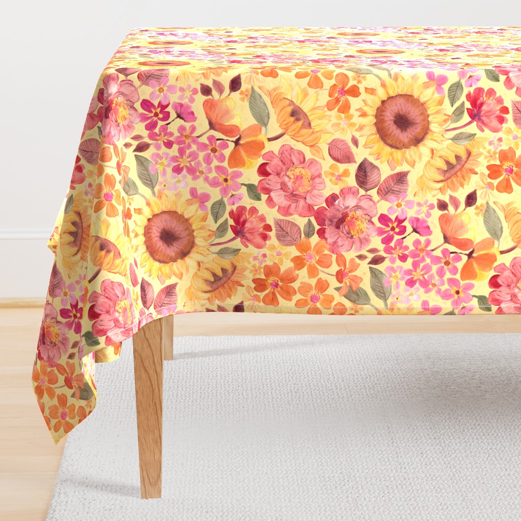 Happy Boho Sixties Floral - large print