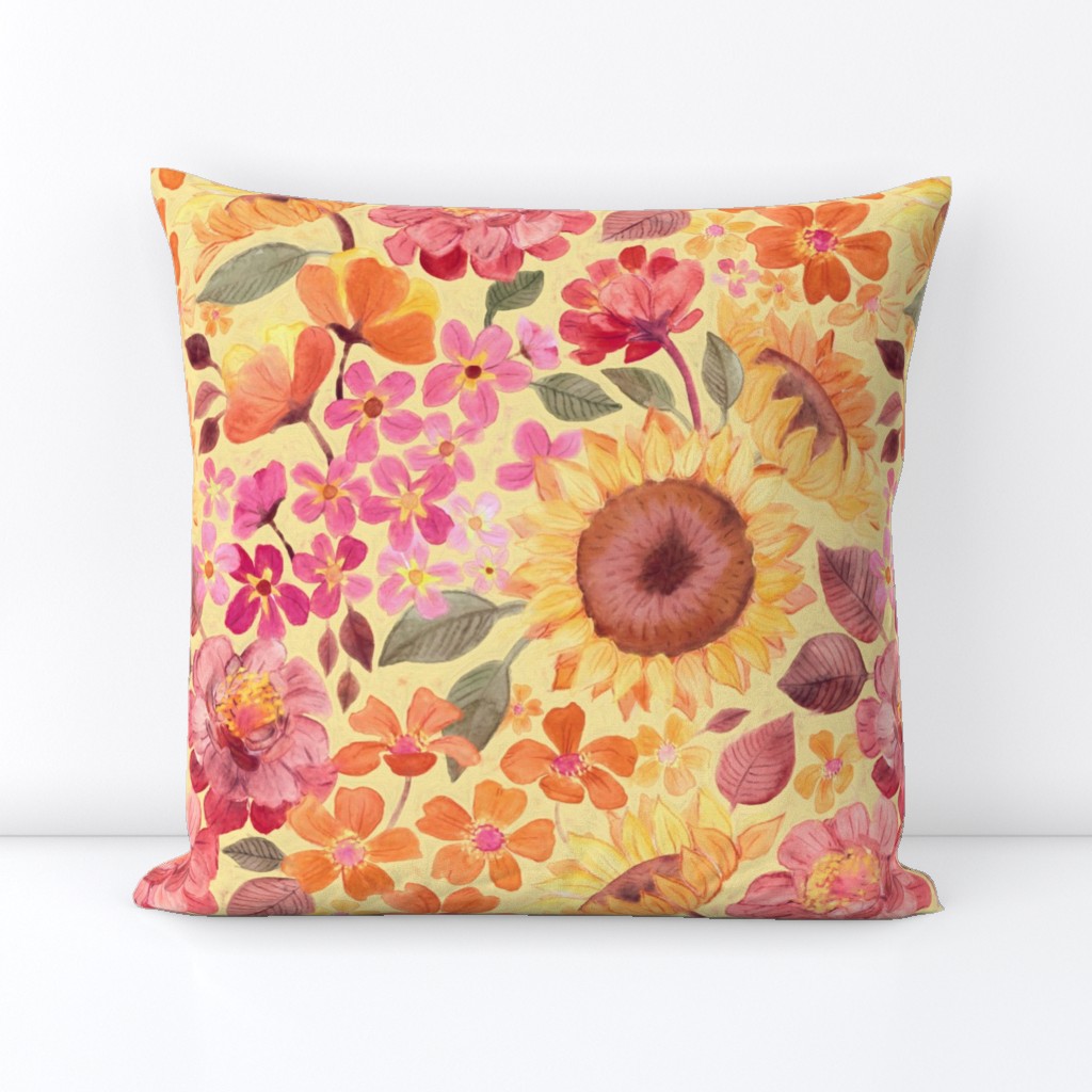 Happy Boho Sixties Floral - large print