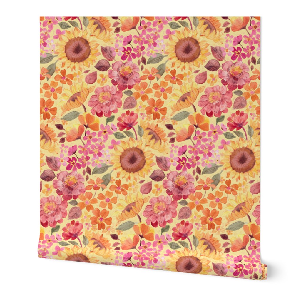 Happy Boho Sixties Floral - large print