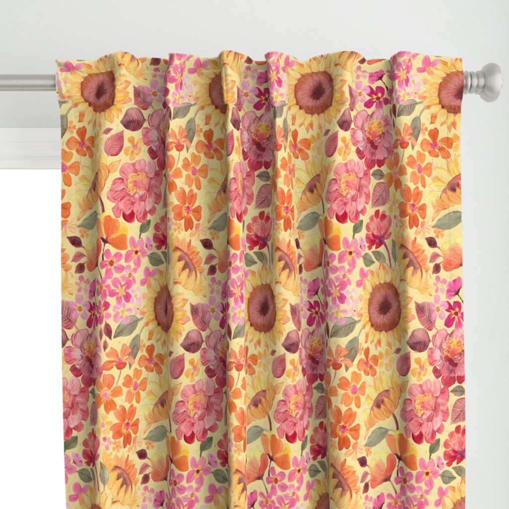 Happy Boho Sixties Floral - large print