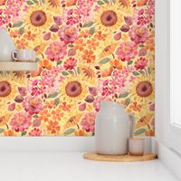 Happy Boho Sixties Floral - large print