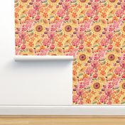 Happy Boho Sixties Floral - large print