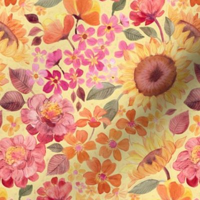 Happy Boho Sixties Floral - small print