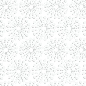 White Mandala Dots on White