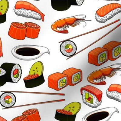 Sushi Anyone? on White