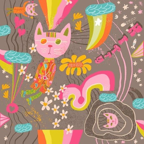 Psychedelic kitty