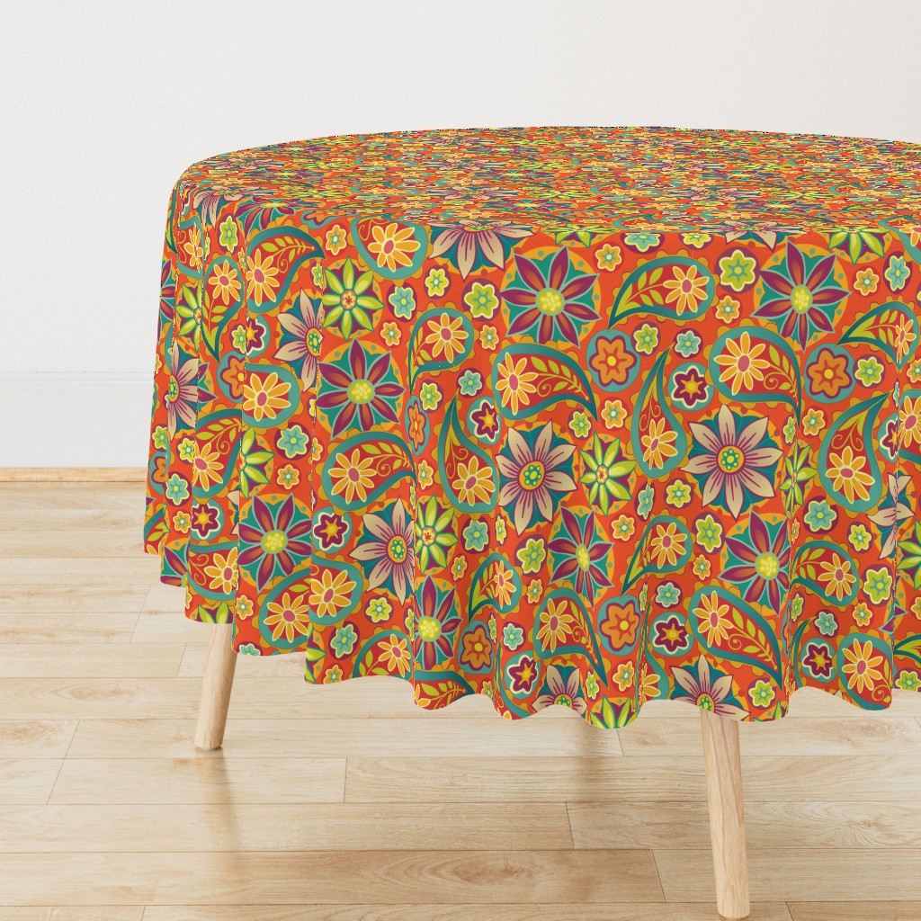 Groovy Paisley - orange