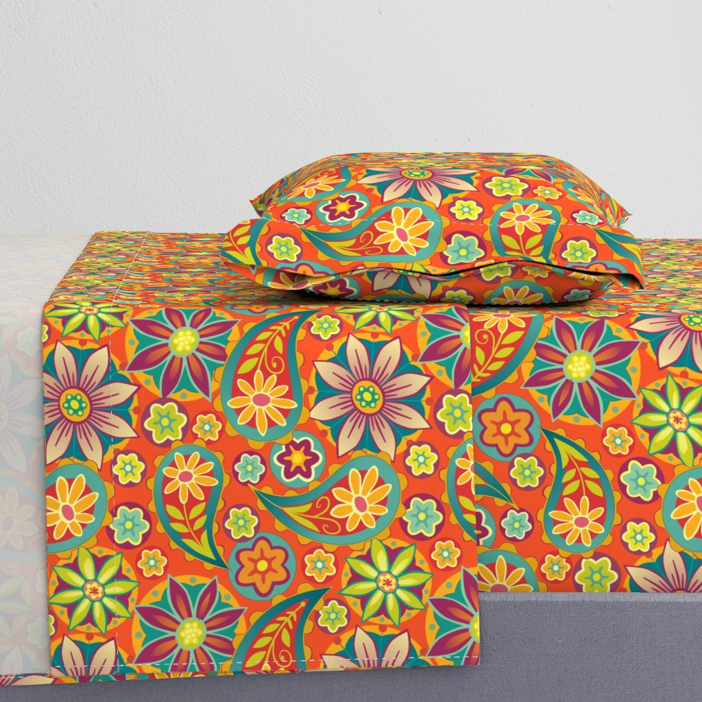 Groovy Paisley - orange