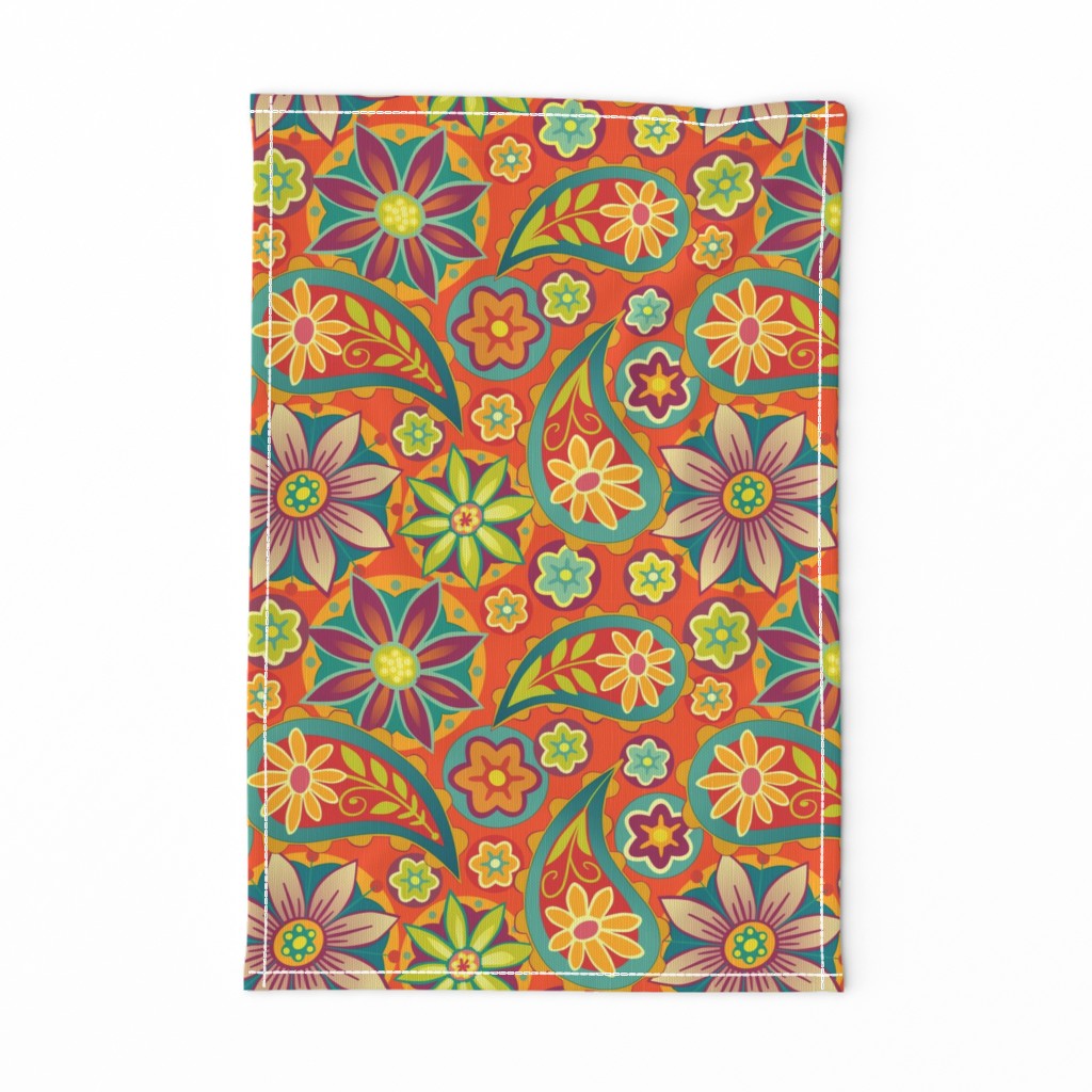 Groovy Paisley - orange