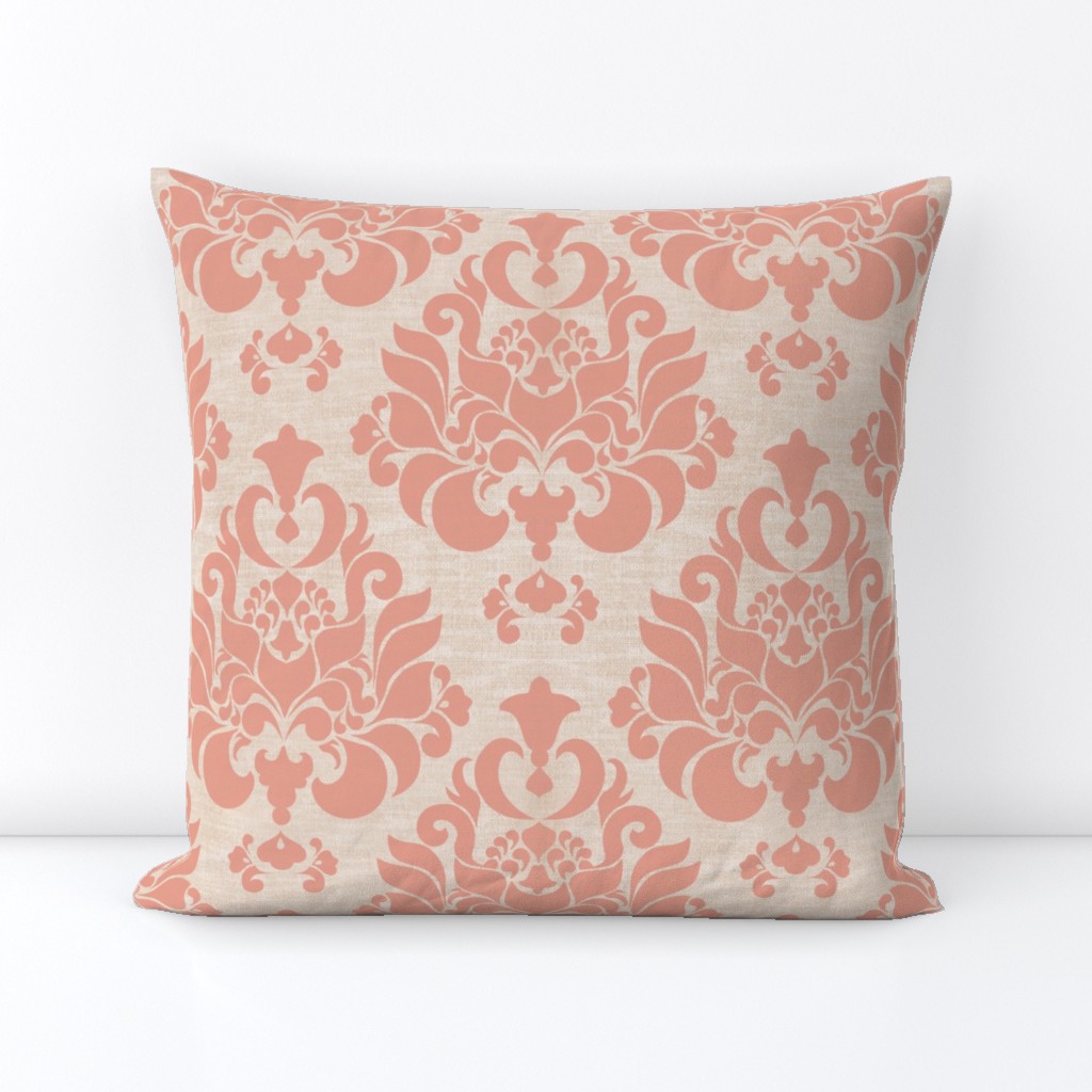 victorian pink damask