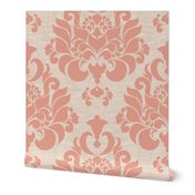 victorian pink damask