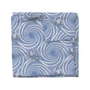 ★ KRAKEN ' ROLL ★ Monochrome Light Indigo - Jumbo Scale / Collection : Kraken ' Roll – Steampunk Octopus Print