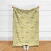 ★ KRAKEN ' ROLL ★ Monochrome Light Mustard Yellow - Jumbo Scale / Collection : Kraken ' Roll – Steampunk Octopus Print