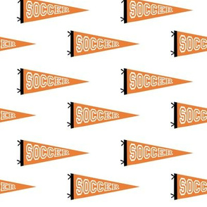 soccer pennant - sport, sports, football, soccer, mls, football star - orange