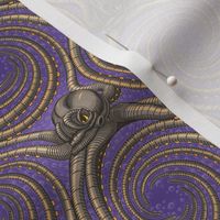 ★ KRAKEN ' ROLL ★ Violet - Tiny Scale / Collection : Kraken ' Roll – Steampunk Octopus Print