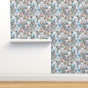 sea shell scatter cool blue