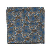 ★ KRAKEN ' ROLL ★ Blue - Large Scale / Collection : Kraken ' Roll – Steampunk Octopus Print