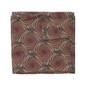 ★ KRAKEN ' ROLL ★ Burgundy Red - Large Scale / Collection : Kraken ' Roll – Steampunk Octopus Print