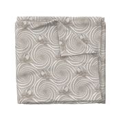 ★ KRAKEN ' ROLL ★ Monochrome Light Sand Gray - Large Scale / Collection : Kraken ' Roll – Steampunk Octopus Print