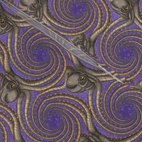 ★ KRAKEN ' ROLL ★ Violet - Small Scale / Collection : Kraken ' Roll – Steampunk Octopus Print