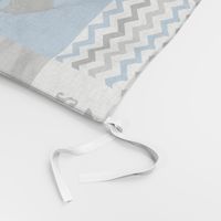 Eat Sleep Snowmobile//Blue - Wholecloth Cheater Quilt