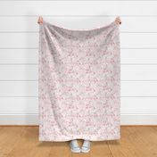 21" pink rose blush florals double layer 