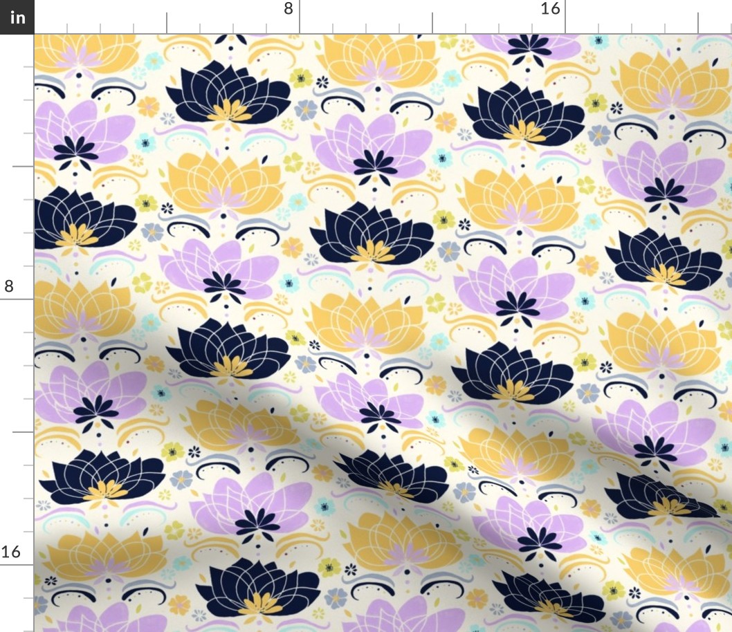 Pastel & Navy Floral  - Small 