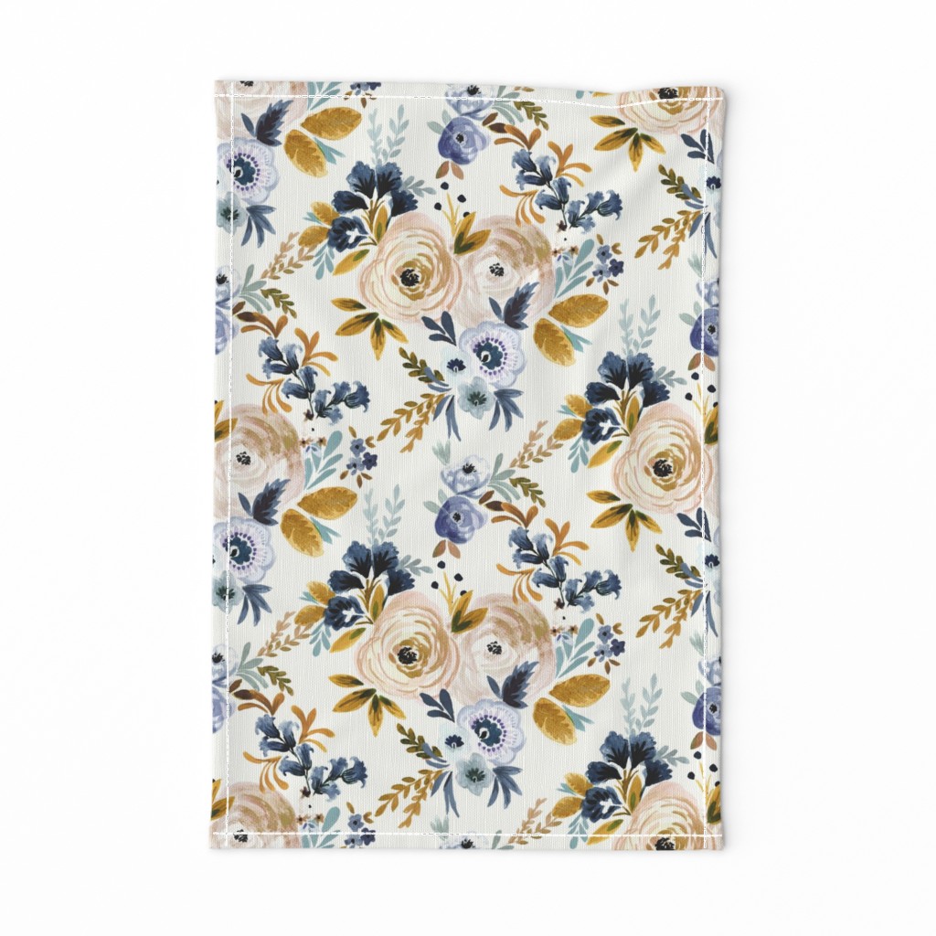 Victoria Floral blue mustard