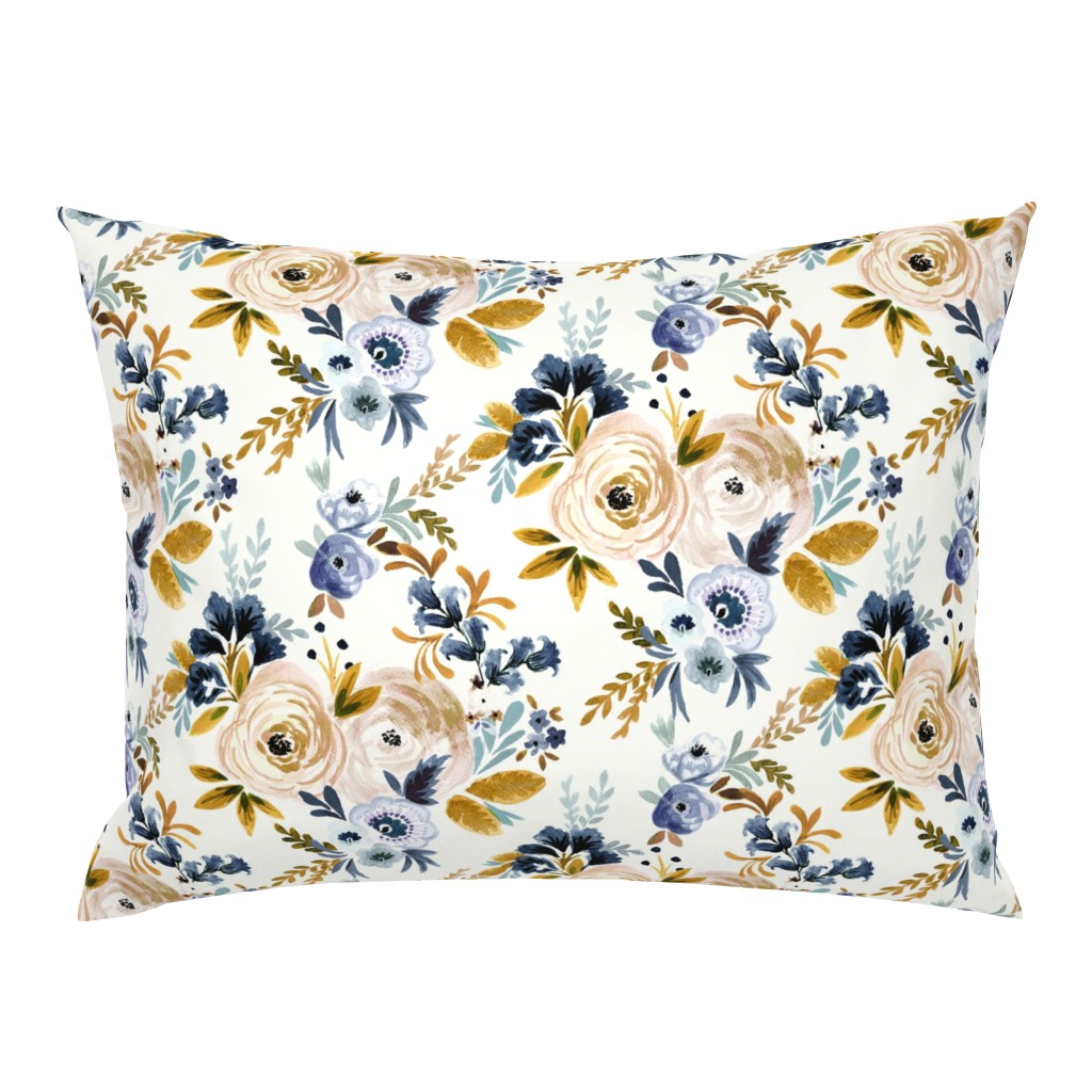 Victoria Floral blue mustard