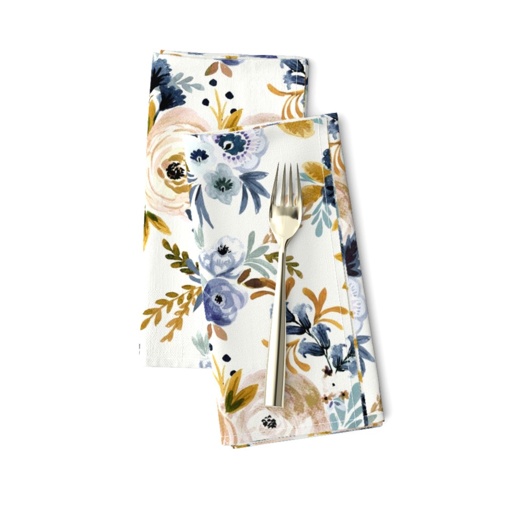 Victoria Floral blue mustard