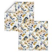 Victoria Floral blue mustard