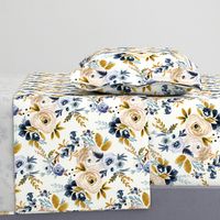 Victoria Floral blue mustard