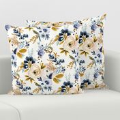 Victoria Floral blue mustard