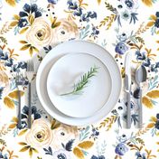 Victoria Floral blue mustard