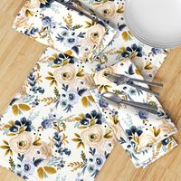 Victoria Floral blue mustard