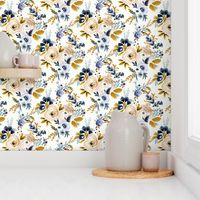 Victoria Floral blue mustard