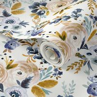 Victoria Floral blue mustard