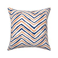 navy blue orange zig zag chevron auburn