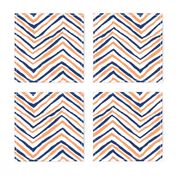 navy blue orange zig zag chevron auburn