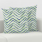 navy bright green zig zag seattle seahawks football lime green and navy
