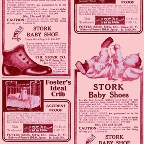 1910 Baby ads for Crib, Shoes