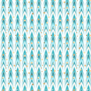 Native American Arrows Teal Gold Dots