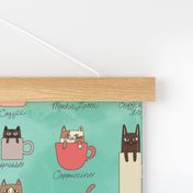 Coffee Cats in Minty