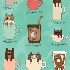 Coffee Cats in Minty