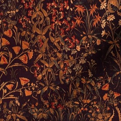 The Unicorn Floral Tapestry ~  Autumn Night 