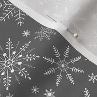 Snowflakes - steel gray