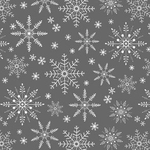 Snowflakes - steel gray