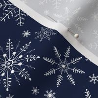 Snowflakes - navy