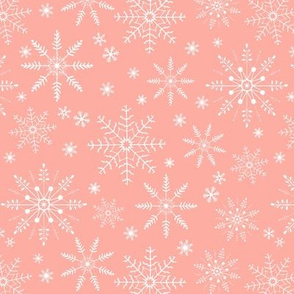 Snowflakes - peach