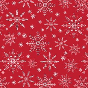 Snowflakes - red